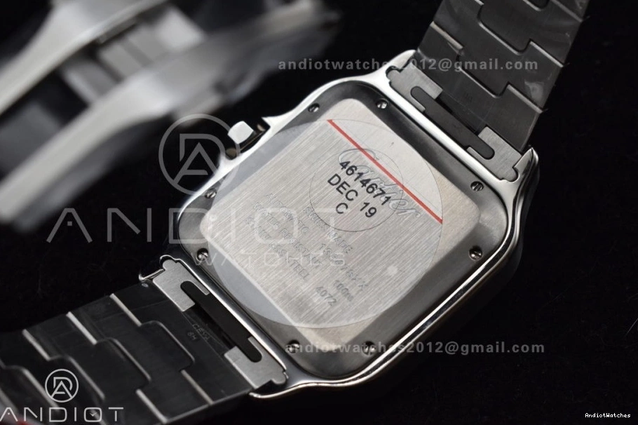 Edition Bracelet 1:1 on Dial Black Best Vibrant 1050 Gray Santos Bezel 40mm MIYOTA SS SS BVF Cartier de 0925